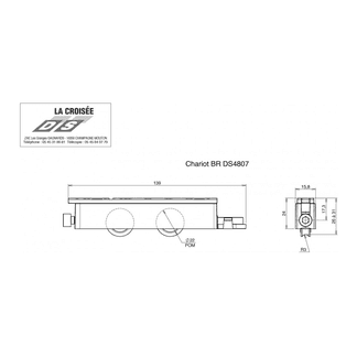 Chariot de coulissant aluminium rénovation La Croisée DS DS4898 – 90kg par vantail (45kg par chariot) – pièce de rechange française