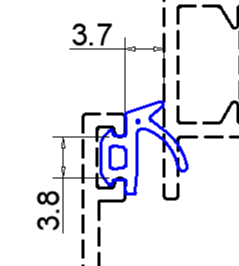 Joint de fenêtre à battants en EPDM avec fil métallique