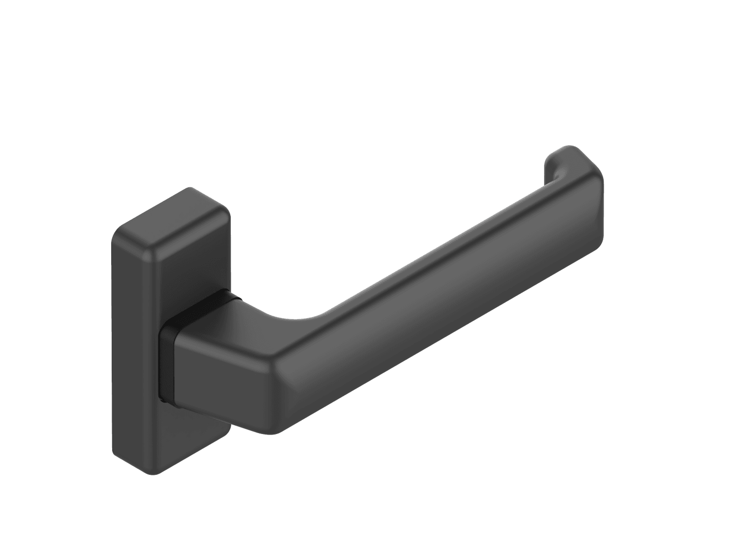 Béquille à plaque avec ressort ALMA 2080 pour porte aluminium ou bois – modèle droit, carré 8 mm
