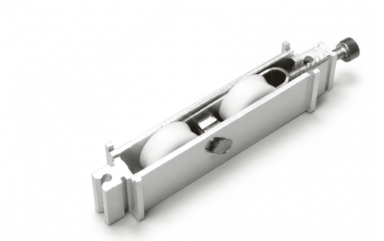 Chariot Double Réglable pour coulissant aluminium Alunion Pechiney série 25 – roulette de remplacement DR0054 – prix pour 1 chariot