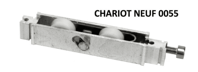 Chariot Double Réglable pour coulissant aluminium Hueck série 80 Pareclose – roulette de remplacement DR0055 – prix pour 1 chariot